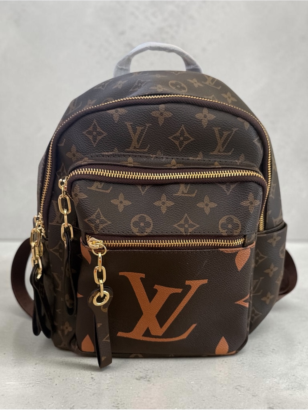 Monogram Brown & Tan Mini Backpack – Signature VL Print